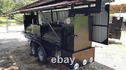 T Rex with Sink Roof BBQ Smoker Cooker Grill Trailer Mobile Food Truck Business