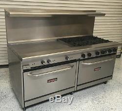 TRI-Star 72 Combination Range Double Gas Ovens #4986 36 Griddle Flat Top 6 Hot