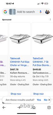 Tablecraft+Tablecraft+TableCraft+CW40161+Full+Size+CW40161, +7+Qt+Chafer+with+Hinge