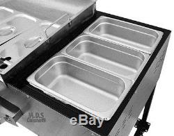 Taco Cart Stainless Steel Griddle Commercial Catering Portable Burner Tacos NEW