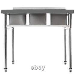 Three 3 Compartment Stainless Steel Commercial Kitchen Bar Sink