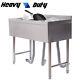 Three 3 Compartment Stainless Steel Commercial Kitchen Bar Sink With 3 Drainboards