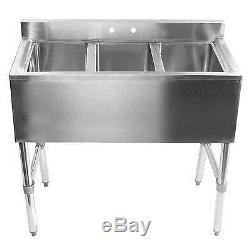 Three Compartment Commercial Kitchen Sink Stainless Steel