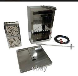 Trompo Tacos Al Pastor 4 Gas Burner 8 Brick 45kg Pastorero Adobada Machine Grill