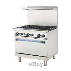 Turbo Air TAR-6 36 in Restaurant Range with 6 Burners & Standard Oven
