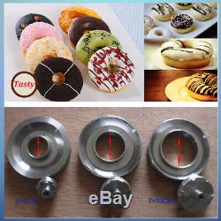 US Commercial Automatic Donut Fryer Maker Machine Wide Oil Tank 3 Sets Free Mold