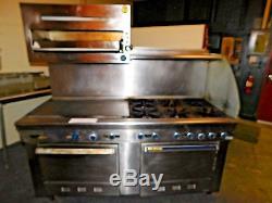 US Range Commercial Gas Stove (6-burner with double oven, broiler, & griddle)