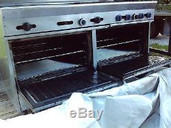 US Range Gas stove 5ft with 36 griddle 2 ovens Stainless Steel