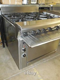 USED! IMPERIAL HEADY DUTY 36 RANGE With 6 BURNERS AND CONVECTION OVEN, NAT GAS