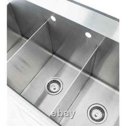 Universal 3 Compartment Sink, 36 L x 18.5 W x 41 H
