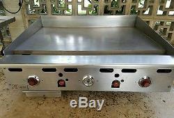 Used WOLF 36in Stainless steel commercial Flat Top Gas Griddle 3 zone! ASA36