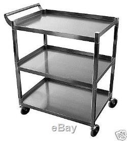 Utility Cart Stainless Steel 350Lbs Load