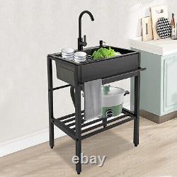 Utility Kitchen Sink Free-standing Stainless Steel Commercial Restaurant Sink US