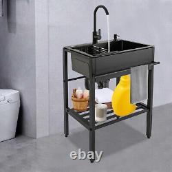 Utility Kitchen Sink Free-standing Stainless Steel Commercial Restaurant Sink US