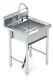 Utility Kitchen Sink Standing Stainless Steel Commercial Restaurant New