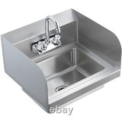VEVOR 14 NSF Wall Mount Hand Wash Sink Commercial Restaurant Stainless Steel