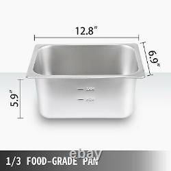 VEVOR 6-Pan 12L Bain Marie Food Warmer 6-Inch Deep Commercial Food Steam Table