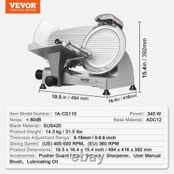 VEVOR Commercial 7.5/8/10/12 Electric Meat Slicer Blade Deli Food Cutter