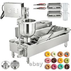 VEVOR Commercial Automatic Donut Fryer Maker Machine 2-Row Donut Maker Free Mold