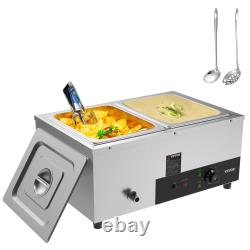 VEVOR Commercial Food Warmer Bain Marie Buffet Pans Steam Table Soup Warmer