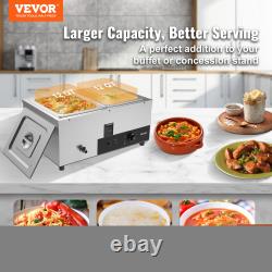 VEVOR Commercial Food Warmer Bain Marie Buffet Pans Steam Table Soup Warmer