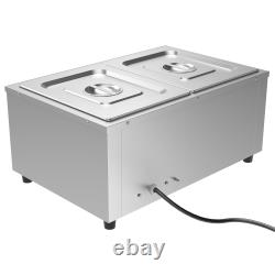 VEVOR Commercial Food Warmer Bain Marie Buffet Pans Steam Table Soup Warmer