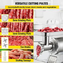 VEVOR Electric Meat Grinder Mincer 1100W 550lb Sausage Maker Stainless Steel