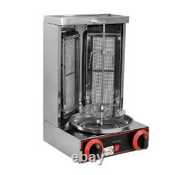 Vertical Rotating Rotisserie Oven Grill Shawarma Kebab Machine with Skewers Rack