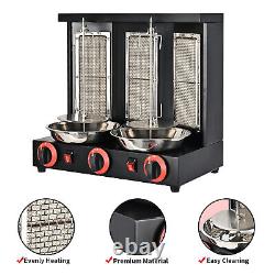 Vertical Rotisserie Oven Grill Gas 360° Rotating Commercial Shawarma Machine 9KW
