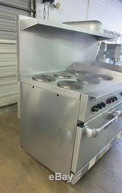 Vulcan 6 Burner Electric Restaurant Range with 24 Griddle Double Oven