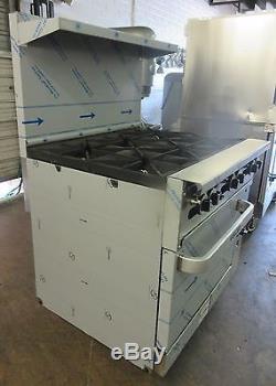 Vulcan 6 Burner Natural Gas Restaurant Range with Convection Oven & Safety Pilots