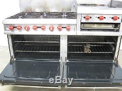 Vulcan 6 Burner Range with Raised 24 Griddle Gas Grill, Double Oven, Broiler 260L