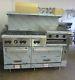 Vulcan Lp Gas 6 Burner Range With Raised 24 Griddle & Broiler Double Oven