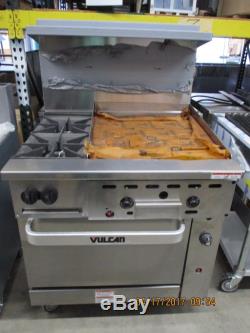 Vulcan Range 36, (2) Open Burners and 24 t-stat Griddle/Brand New, Never Used
