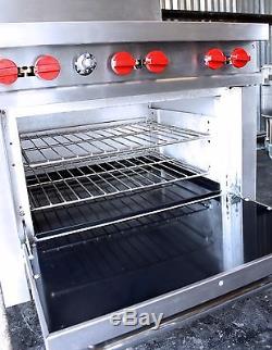 Vulcan V36 Restaurant Range Natural Gas 36' Commercial Oven School Kitchen Stove