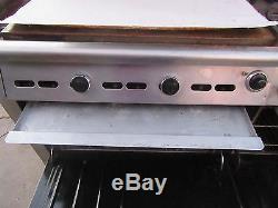 Wolf Commercial Gas 6 Burner Stove Double Oven Griddle Grill Salamander Warmer