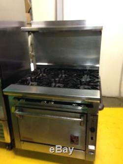 Wolf 6 Burner Range with Oven Natural Gas Commercial Restaurant