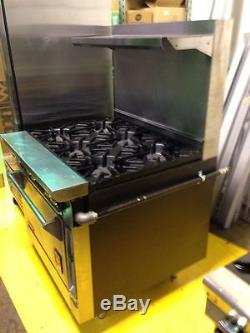 Wolf 6 Burner Range with Oven Natural Gas Commercial Restaurant