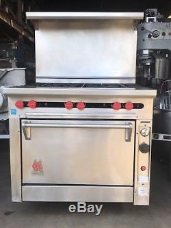 Wolf 6 Burner Stove With Oven Commercial Restaurant Equipment Sectional Range