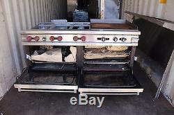 Wolf Commercial Stove 6 Burner With Flat Grill & 2 Oven Below