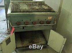 Wolf Range Stainless Steel 5 Burner Natural Gas Char Broiler Grill Commercial