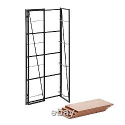 Wood Ladder 4-Tier Bookcase Storage Rack Rustic Bookshelf Living Room Kitchen