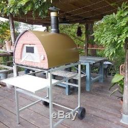 Wood fired pizza oven 70x70 Pizza Party ORIGINAL! BRONZE + Door with glass