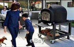 Wood-fired pizza oven Stainless steel door
