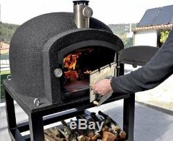 Wood-fired pizza oven Stainless steel door