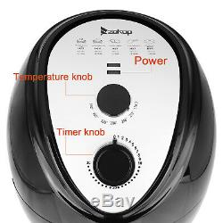 ZOKOP 1800W 6.87QT Electric Large Deep Air Fryer Timer Temperature Control Safe