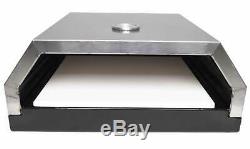 Zenvida Grill Top Pizza Oven with Stone for Gas or Charcoal Grill